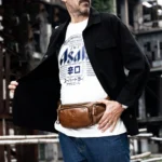 LAOSHIZI Vintage Leather Waist Bag Shoulder Crossbody Bag Shoulder Chest Bag For Men - Image 5