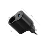 Home Cigarette Lighter Socket Car Power Converter, Plug Specifications: - Image 3