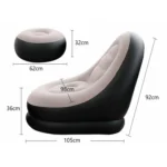 Lunch Break Inflatable Lazy Sofa, Bottom Color Random Delivery, Style: - Image 3