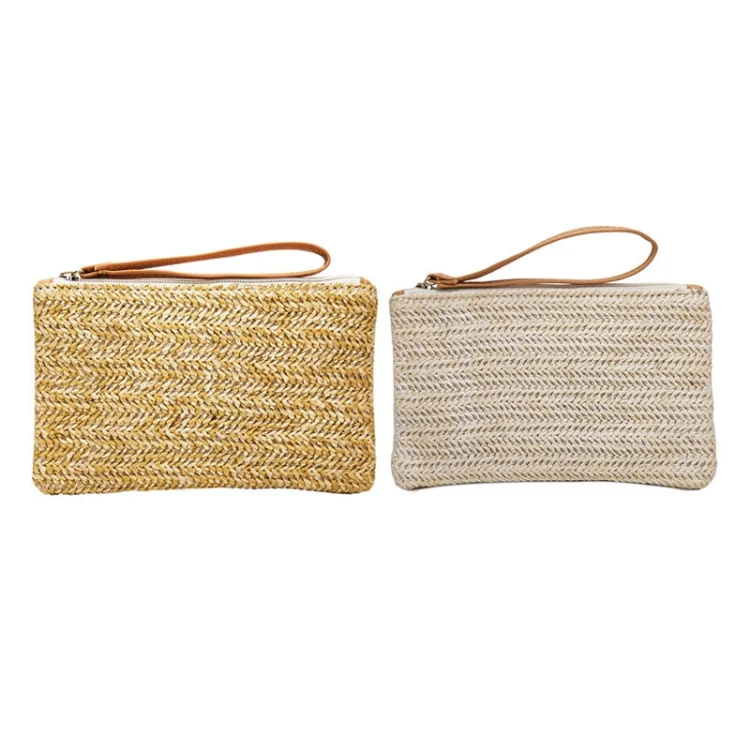 TBD0602304101_B1.webp Ladies Straw Clutch Coin Purse Summer Beach Bag - Image 2