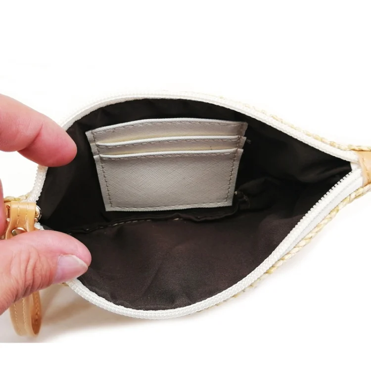 TBD0602304101_B3.webp Ladies Straw Clutch Coin Purse Summer Beach Bag - Image 4