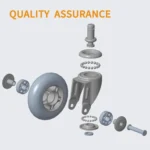 Furniture PU Universal Plug Caster Office Chair Mute Wheel, Size: 3 Inch - Image 4