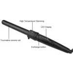 6 In 1 Tube Changed LED Display Tourmaline Ceramic Hair Curler - Image 2