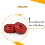 Knurled Aluminum Alloy Single Layer Hand Tight Nut Thin Small Step Nut - Image 4
