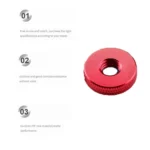 Knurled Aluminum Alloy Single Layer Hand Tight Nut Thin Small Step Nut - Image 6