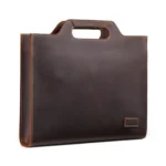 Leather Vintage Shoulder Bag Crossbody Portable Business Briefcase