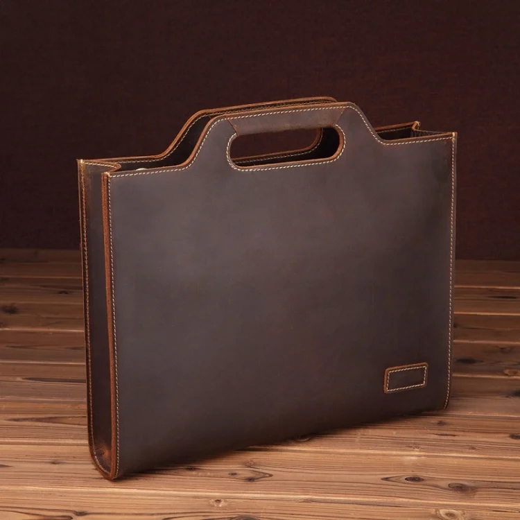 TBD0602317801_B1.webp Leather Vintage Shoulder Bag Crossbody Portable Business Briefcase - Image 2