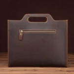 Leather Vintage Shoulder Bag Crossbody Portable Business Briefcase - Image 3