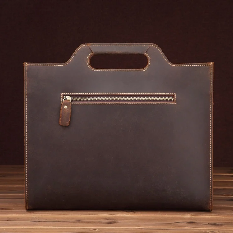 TBD0602317801_B2.webp Leather Vintage Shoulder Bag Crossbody Portable Business Briefcase - Image 3