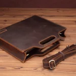 Leather Vintage Shoulder Bag Crossbody Portable Business Briefcase - Image 5