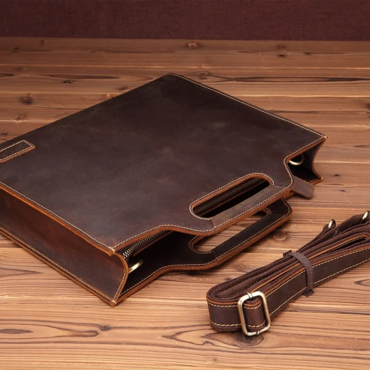 TBD0602317801_B4.webp Leather Vintage Shoulder Bag Crossbody Portable Business Briefcase - Image 5