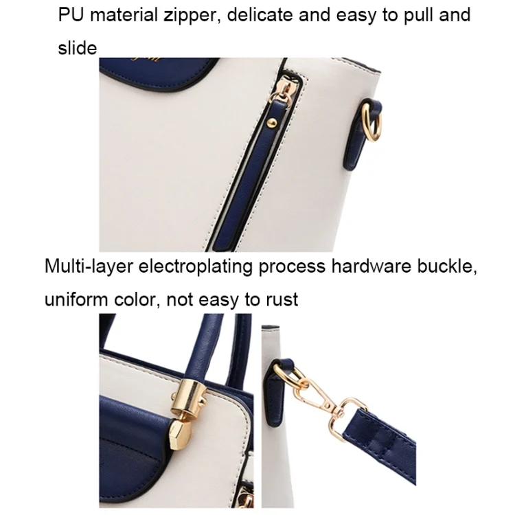 TBD0602318701_B4.webp TFZ 572 PU Material Contrast Color Ladies Handbag - Image 5