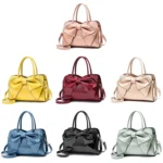 8111 Bow Bright Leather Ladies Handbag - Image 2