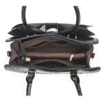 8111 Bow Bright Leather Ladies Handbag - Image 4