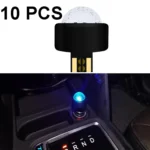 10 PCS Mini Rhythm Stage Lamp Car Colorful USB Atmosphere Light