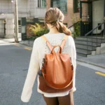 TFZ468 Vintage PU Soft Leather Ladies Backpack - Image 6