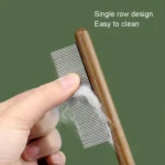 Cat Dog Solid Wood Comb For Removing Floating Hair Pet Cleaning Grooming Flea Comb - Image 3