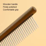 Cat Dog Solid Wood Comb For Removing Floating Hair Pet Cleaning Grooming Flea Comb - Image 4