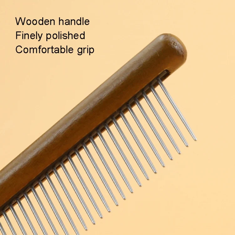 TBD0602325001_B3.webp Cat Dog Solid Wood Comb For Removing Floating Hair Pet Cleaning Grooming Flea Comb - Image 4