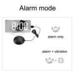 TS-8202 Multifunctional LED Vibration Mirroring USB Alarm Clock - Image 3