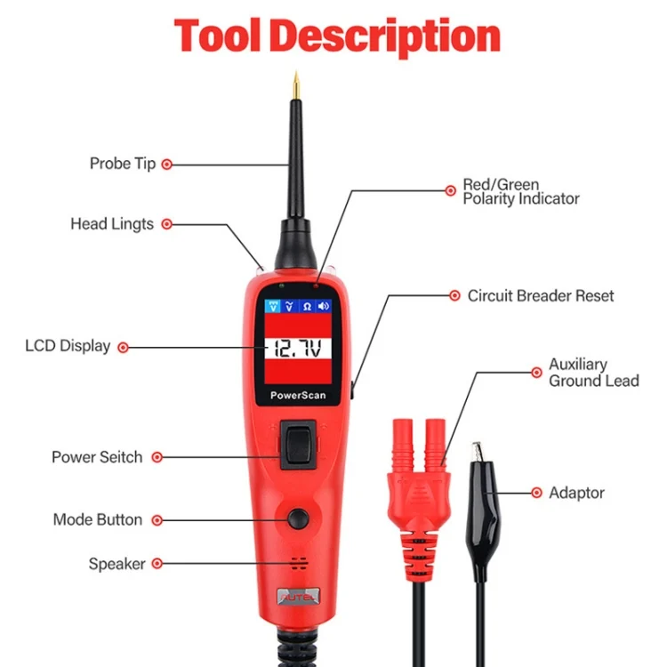 TBD06023384_3.webp AUTEL PS100  Automotive Circuit Tester Automotive System Diagnostic Tool - Image 4