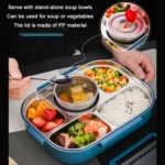 304 Stainless Steel Double-Layer Large-Capacity Portable Lunch Box - Image 7