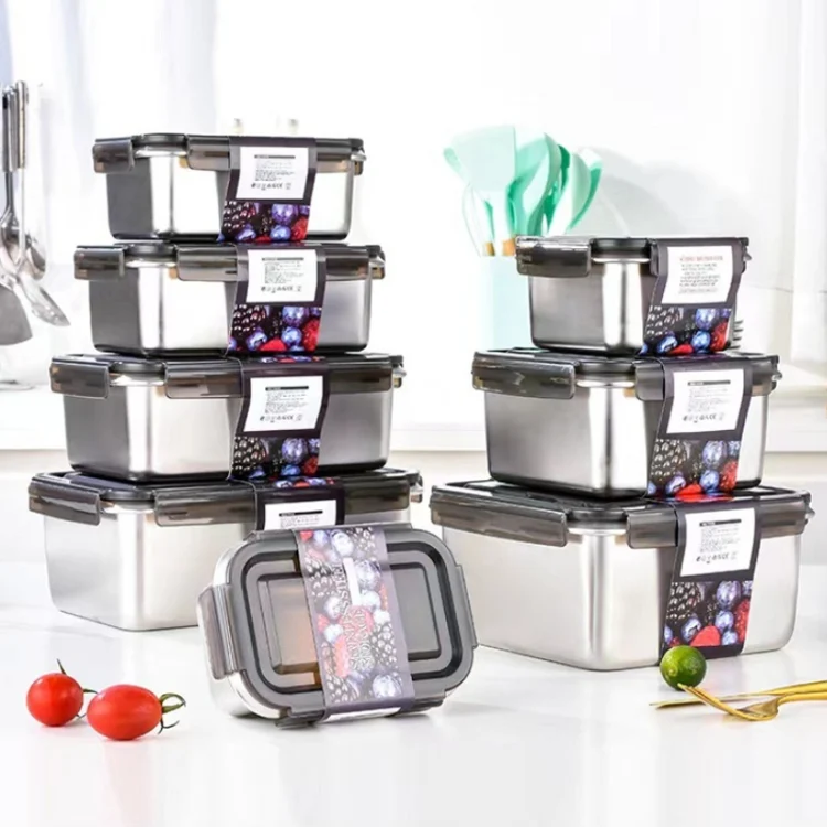 TBD0602355609_B1.webp Refrigerator Refrigerated Storage Stainless Steel Airtight Crisper, Capacity: - Image 2