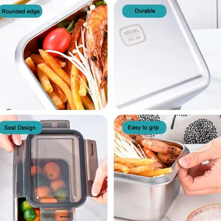TBD0602355609_B3.webp Refrigerator Refrigerated Storage Stainless Steel Airtight Crisper, Capacity: - Image 4