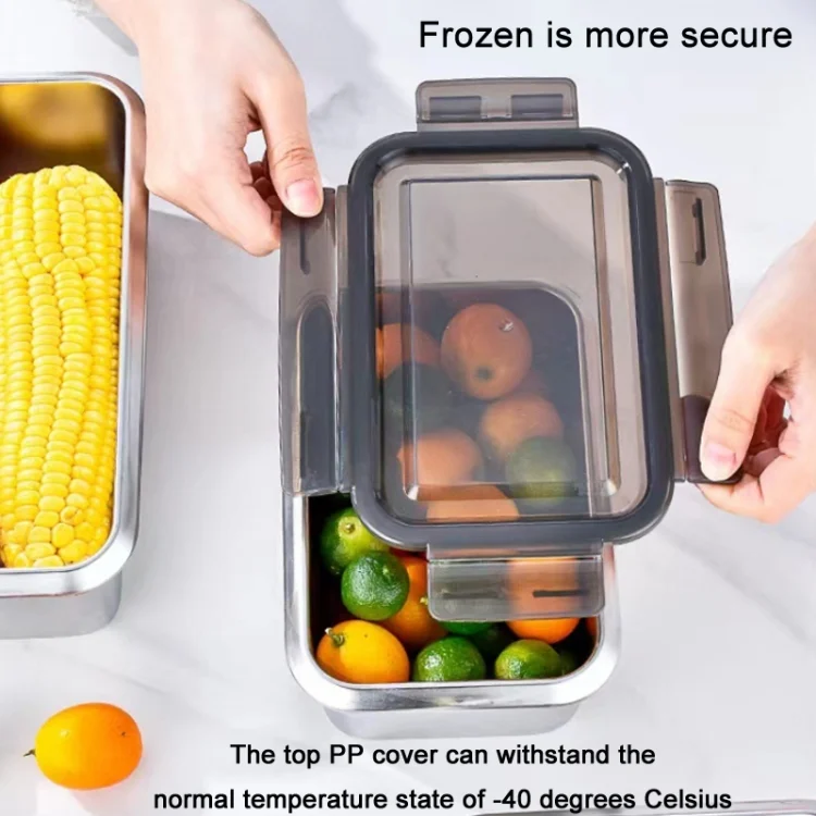 TBD0602355609_B4.webp Refrigerator Refrigerated Storage Stainless Steel Airtight Crisper, Capacity: - Image 5