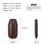 CONTACTS FAMILY 2 In 1 Portable Genuine Leather Cigar Humidor - Image 3