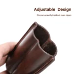 CONTACTS FAMILY 2 In 1 Portable Genuine Leather Cigar Humidor - Image 4