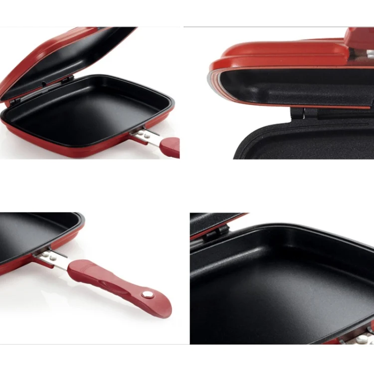 TBD060236701A_6.webp Household Pan Double Side Grill Fry Pan Cookware Double Face Pan - Image 7