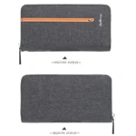 Baellerry Canvas Wallet Long Zipper Wallet Vintage Casual Multi-Card Clutch For Men - Image 3