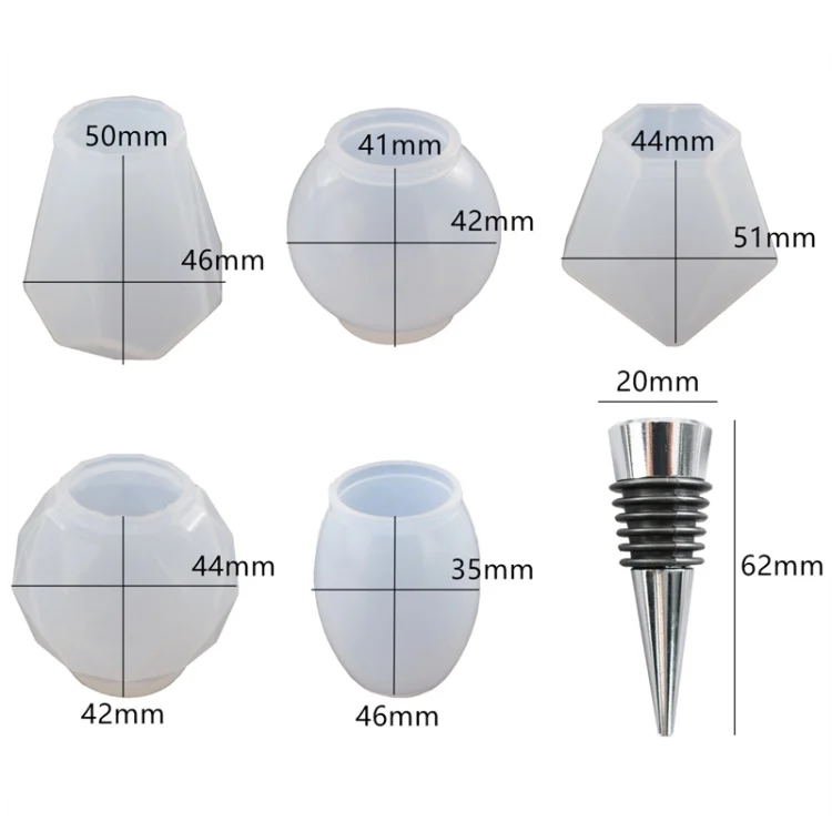 TBD0602375502_B1.webp DIY Crystal Epoxy Resin Red Wine Stopper Silicone Mold,Style: - Image 2
