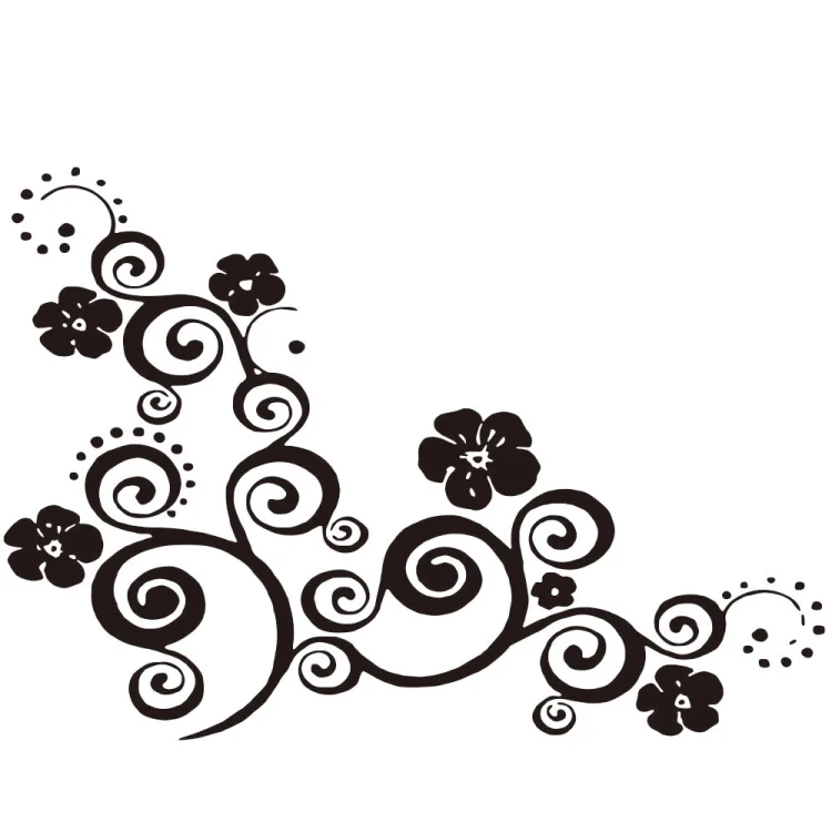 TBD0602378601A_1.webp D-908 Summer Flower Totem PVC Car Hood Sticker - Image 5