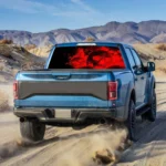 D-954 Flame Skeleton Rear Window Pattern Sticker Truck SUV Behind Wind Glass Stickers - Image 5