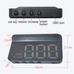 Wireless Car OBD Speed Water Temperature Raising Instrument Panel HD Projector - Image 2