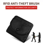 TP-195 Genuine Leather Natural Tumbled Buckle Coin Purse - Image 5