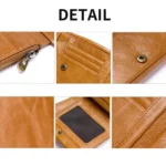TP-191 RFID Multifunctional Tri-Fold Retro Men Genuine Leather Wallet - Image 5