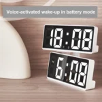 LED Bedside Alarm Clock Battery Plug-In Dual-Purpose Clock - Image 4