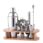16 in 1 Bamboo and Wood Rack Bar Bartending Tools