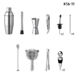 16 In 1 750ml Bamboo and Wood Rack Bartending Tool - Image 2