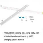 Ultra-thin Smart LED Human Body Sensor Light Bar, Length: 60cm(Space Silver) - Image 4