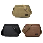 RuYiHuang Men Vintage Canvas Versatile Single-Shoulder Bag - Image 2