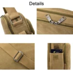 RuYiHuang Men Vintage Canvas Versatile Single-Shoulder Bag - Image 4