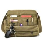 RuYiHuang Men Vintage Canvas Versatile Single-Shoulder Bag - Image 5