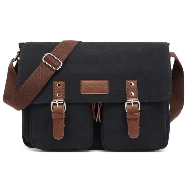 AUGUR Men Single-shoulder Crossbody Messenger Canvas Bag