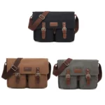 AUGUR Men Single-shoulder Crossbody Messenger Canvas Bag - Image 2