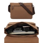 AUGUR Men Single-shoulder Crossbody Messenger Canvas Bag - Image 4