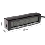 Car Inside And Outside Dual Temperature+Clock+Voltage LED Electronic Display - Image 2